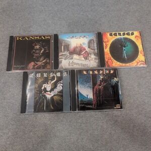 Kansas CD Lot of 5 Leftoverture Point of Know Return Masque Power Monolith Rock